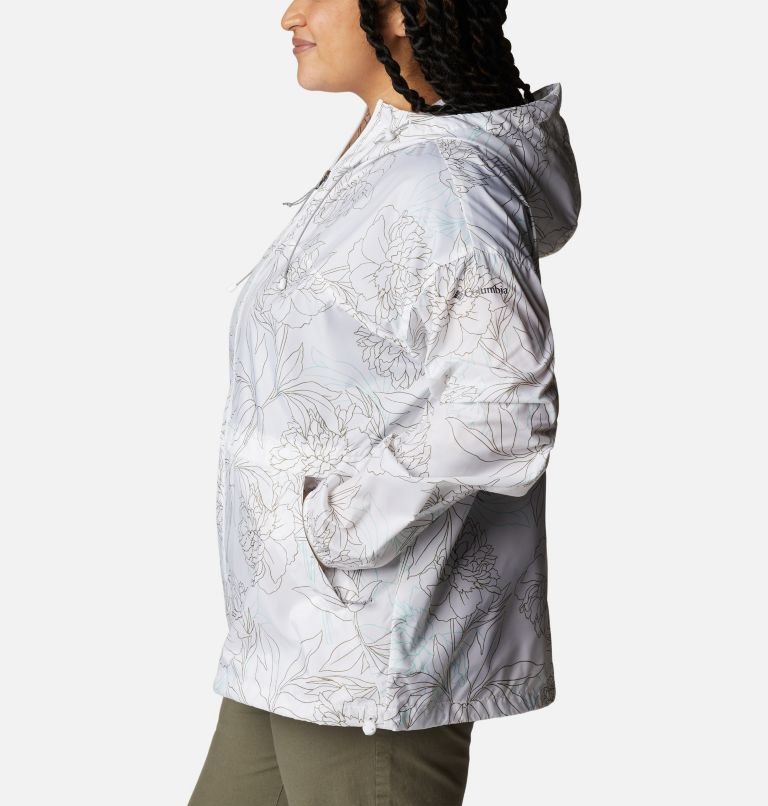 Columbia Alpine Chill Windbreaker Jakke Dame Hvite | Plus Size 34597R